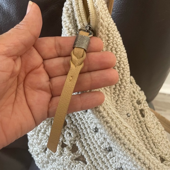 The Sak Sequoia Hand Crochet Hobo Shoulder Bag W/ Metallic Underlay - Picture 9 of 13